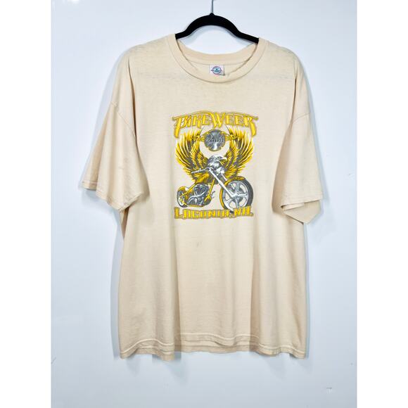 Vtg Chopper Bike Week Short Sleeve T-Shirt Delta Pro-Weight-Mens Size XL - Picture 3 of 10